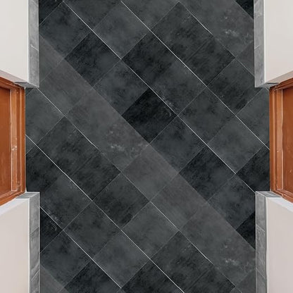 Art3dwallpanels Peel and Stick Floor Tiles 30-Pack 12x12 inch Black Marble | Self Adhesive, Waterproof Vinyl Flooring, Marble Pattern, for Kitchen, Dining Room, Bedrooms, Cover 30 Sq. Ft