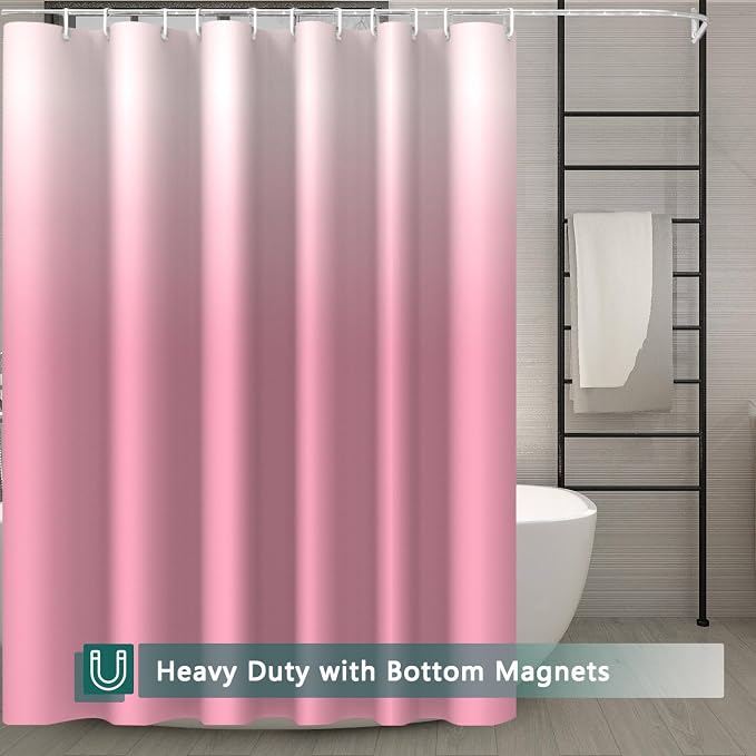 Shower Curtain Liner, 100% Waterproof Peva Shower Curtains with 3 Duty Heavy Bottom Magnets and 12 Rust Proof Grommets, 72x72 Weighted Shower Liner for Shower Stall, Bathtubs