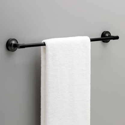 Franklin Brass Voisin (4-Pack) Bathroom Set Matte Black 24" Towel Bar Rack, Toilet Paper Holder, Hand Towel Holder, Hook | Bathroom Accessory Set Towel Holder Hardware Set VOI64-MB