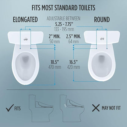 TOTO® WASHLET® KC2 Electronic Bidet Toilet Seat with Heated Seat and SoftClose Lid, Round, Cotton White - SW3023#01
