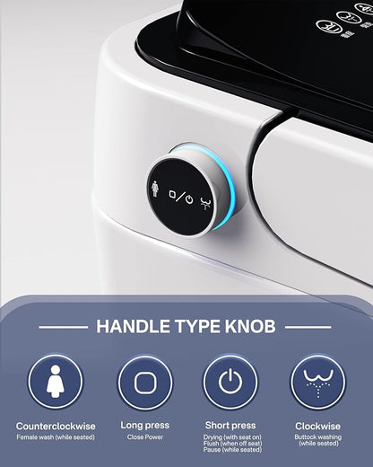 Smart Toilet with Bidet, Bidet Toilet, Modern Smart Toilets, Inteligente Japanese Toilet Seat,Toilet with Bidet Built in, Tankless Electric Toilet With Auto Open/Close Lid, Warm Water, Heated Seat