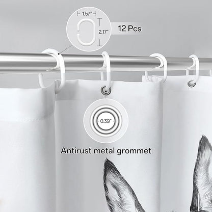 Funny Donkey Shower Curtain - Waterproof Fabric Shower Curtain Set for Bathroom Decor - are You Pooping Shower Curtain