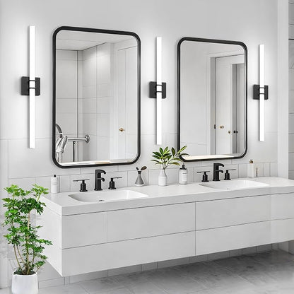 Modern Black Vanity Light Bar 32 Inch, 24W 5CCT Dimmable Bathroom Light Fixtures LED Wall Lighting Fixture