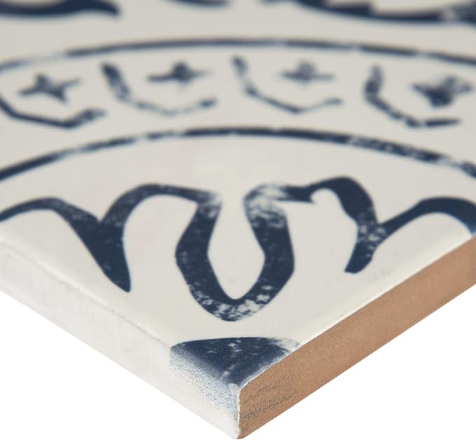 MSI Indigo 8x8in Encaustic Glazed Porcelain Wall Floor Tile Flooring