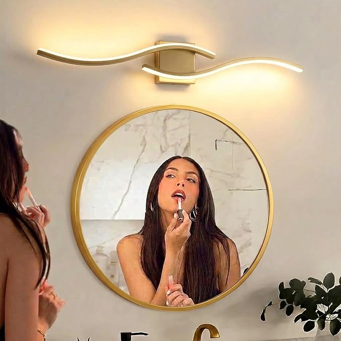 Vanity Light for Bathroom, 31.6 Inch Gold LED Dimmable | Bathroom Lights Fixture Over Mirror, 5CCT Adjustable Color Temperatures Modern Wall Sconces for Bathroom Bedroom Living Room