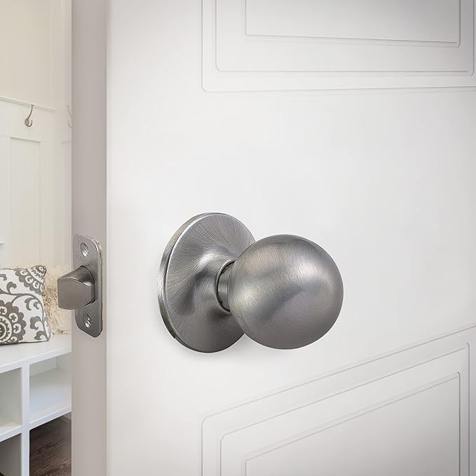 Design House 781872 Ball Passage Hall and Closet Door Knob Satin Nickel