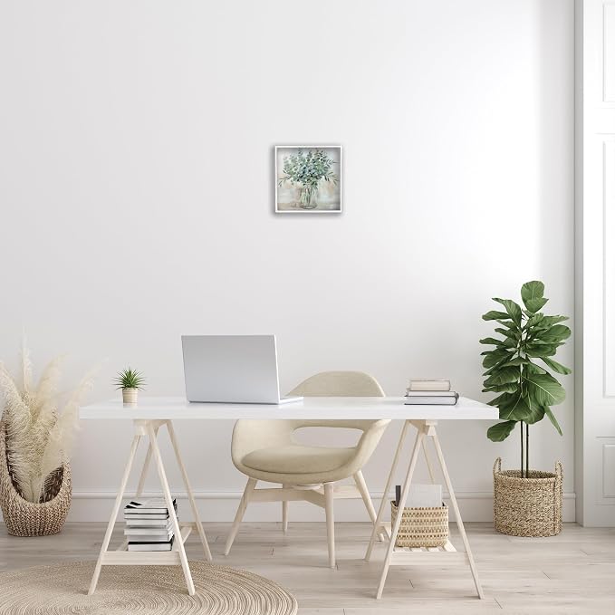 Soothing Eucalyptus Herb Arrangement, 12 x 12 Inch Framed Giclée Print | Stupell Industries · By Nan · Ready to hang · Perfect for farmhouse or rustic rooms · Made in USA