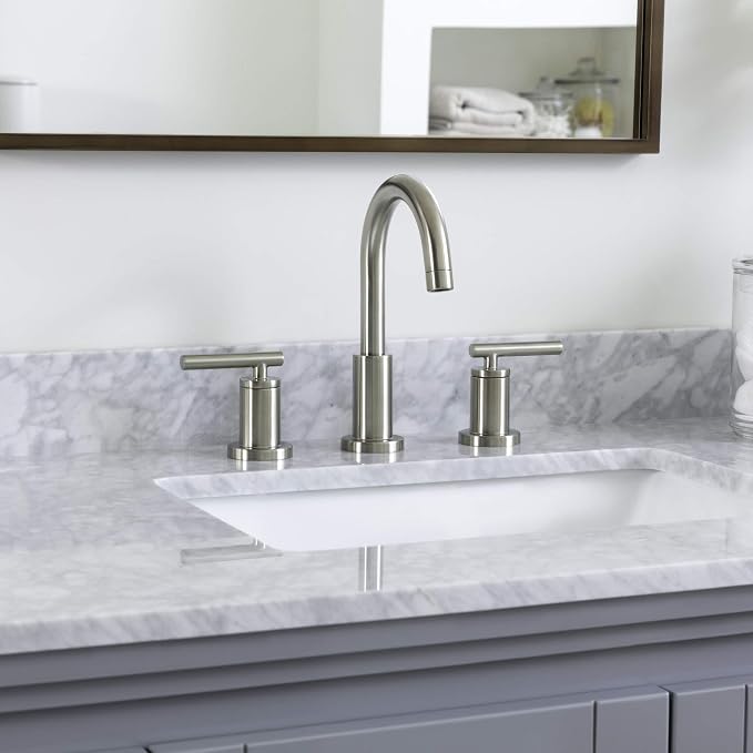 Miseno MNO1343L Mia Widespread Bathroom Faucet - Includes Brass Push-Pop Drain Assembly