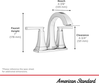 American Standard 7426201.243 Belmeade Two-Handle 4-Inch Centerset Bathroom Faucet, 1.2 GPM, Matte Black