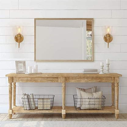 KSANA Gold Wall Sconce, 1-Light Bathroom Light Fixtures with Clear Glass Shade, Modern Sconce Light for Bathroom, Stairway, Living Room and Kitchen
