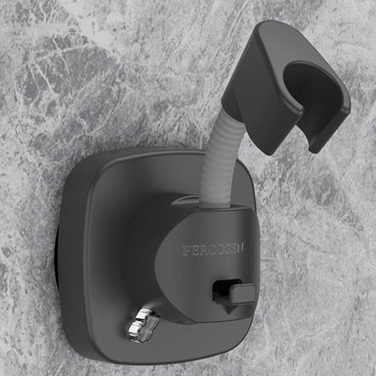 Shower Head Holder with Suction | 360° Swivel | Gray | Tool-free install in seconds, 360° swivel head, 10kg built-in storage hook, removable, rust-resistant, strong suction grip