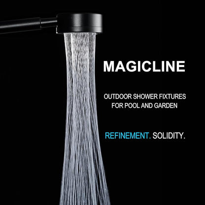 Shower Faucet - Shower Faucets Sets Complete, Shower System - Outdoor Shower Kit/Outdoor Shower Enclosure/Outdoor Shower Fixtures W/ SS304 Shower Head with Handheld High Pressure, Matte Black