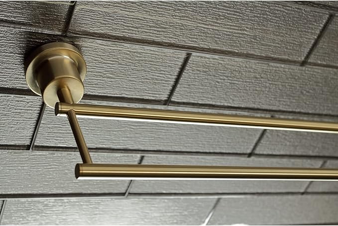 Kingston Brass BAH8213478C Concord 5-Piece 24-Inch Dual Towel Bar Bathroom Accessory Set in Polished Chrome