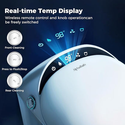 Smart Toilet with Bidet built in, Bidet Toilet with Water Filtration | Nano Self-Cleaning Glaze, Pump assisted, Auto Deodorizer, Blackout Flush, Auto Open/Close/Flush, ADA Comfort Height,MAP1000