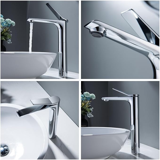 Bathroom Water Faucet Single Hole Faucet for Bathroom Sink Single Handle Hot and Cold Black