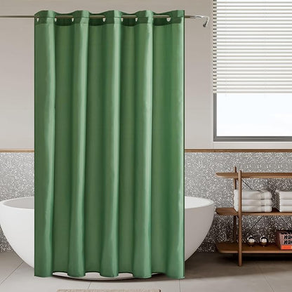 Furlinic Grey Green Shower Curtain Liner Fabric Waterproof Shower Stall Curtains with Weighted Bottom for Bathroom RV Hotel,36x72 Inch.