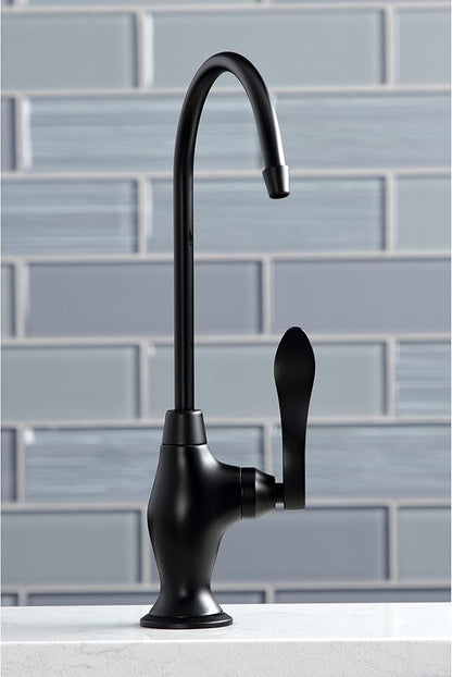 Kingston Brass KS3190NFL NuWave French Single Handle Water Filtration Faucet, Matte Black