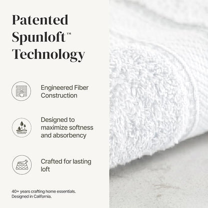 Modern Threads 4-Pack SpunLoft Bath Sheet White 35x66