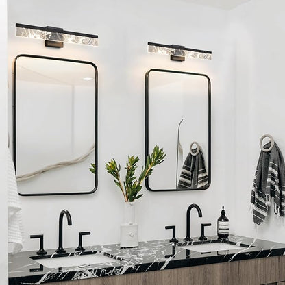 Modern Bathroom Light Fixtures Over Mirror - 24 Inch Black Vanity Light Bar 18W 3000K Dimmable LED Vanity Lighting Fixtures for Restroom Mirror