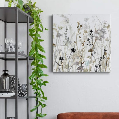 Renditions Gallery Wildflower Mist Wall Art, Premium Gallery Wrapped Canvas Decor, Ready to Hang, 16 in H x 16 in W, Made in America Print