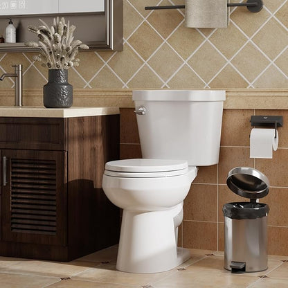 Toilet Seat Cover, Round Toilet Seat with Quick-Release Design, Easy to Remove and Clean, Smooth PP Material, Ideal for Daily Bathroom Needs,White