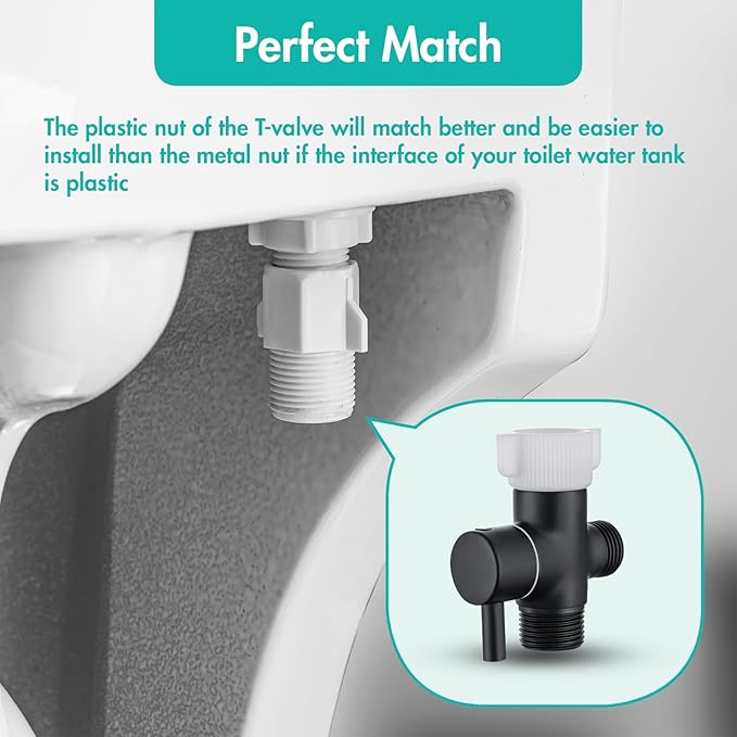 BARROCK Handheld Bidet Sprayer for Toilet, Stainless Steel Metal Made Baby Cloth Diaper Spraying Kit, Bathroom Toilet Bidet Attachment Set for Bathing Pets and Feminine Washing,Matte Black and Gold