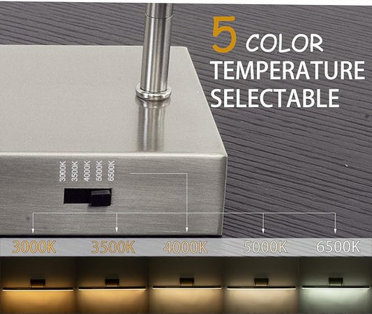 36in Modern Bathroom Led Vanity Light, Dimmable 5CCT Lighting Bar, Over Mirror Rotatable Vanity Lighting Fixture, Adjustable Brushed Nickel Vanity Light for Bathroom Bedroom
