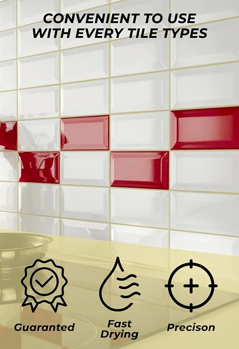 Magic Chems Grout Repair Kit, Cream, Fast Drying Sealer, 8.8 oz | Tile Filler; Restore & Renew