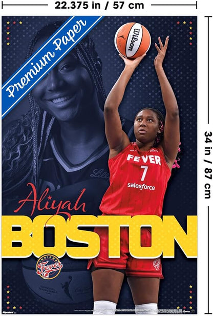 Trends International WNBA Indiana Fever - Aliyah Boston 25 Wall Poster, 34L x 22.4W, Premium Poster & Mount Bundle