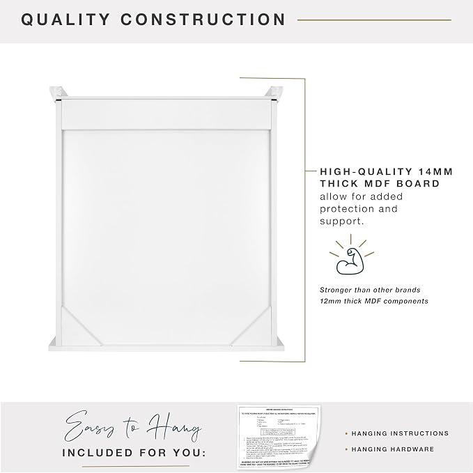 MCS 23x26 White Medicine Cabinet Organizer, Wall Mounted Bathroom Cabinet for Over-The-Toilet Storage, Bathroom Furniture & Restroom Organizer