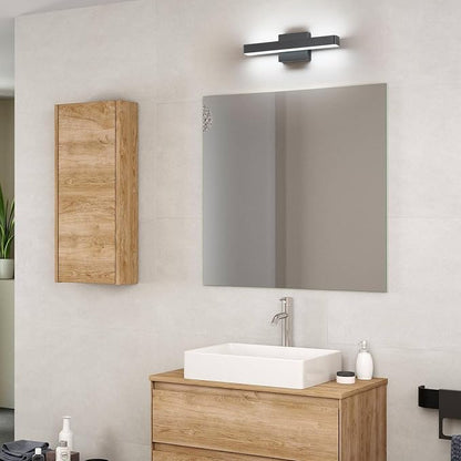 LED Modern Bathroom Vanity Light Fixtures (16-Inch, Cool White 6000K), Modern Acrylic Bathroom Wall Lighting Fixtures for Bathroom Over Mirror, Matte Black