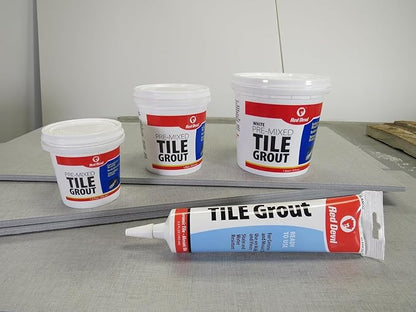 Red Devil 042260 Pre-Mixed Tile Grout - Professional Quality, Excellent Adhesion, Ideal for Wall & Floor Use - 1/2 Pint, Black, Pack of 12, Made in USA