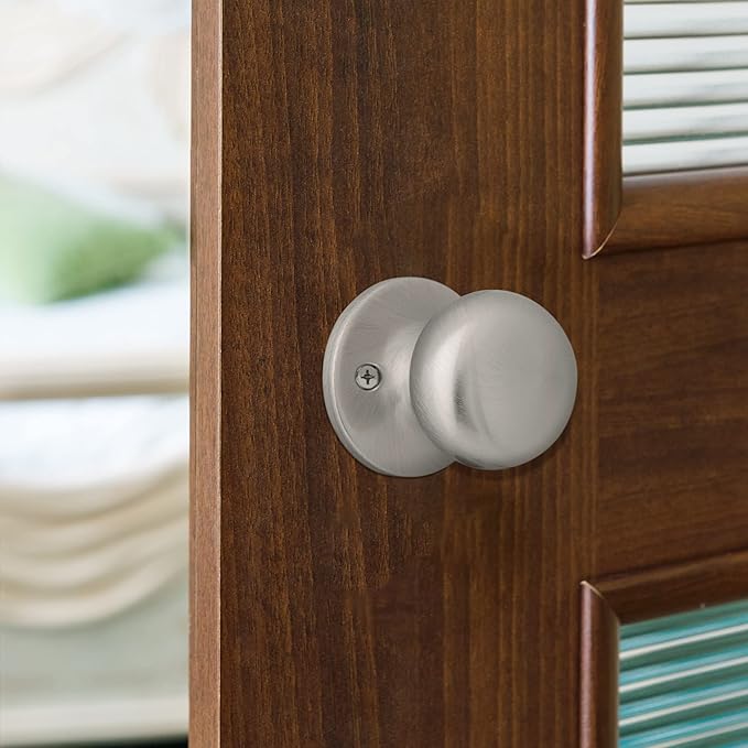 Design House 753293 Cambridge Dummy Door Knob, Satin Nickel