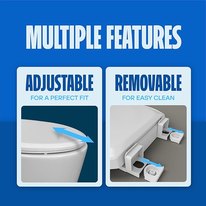 Highcraft W4TSPR Round Plastic Toilet Seat Slow Close ? Easy Remove, White