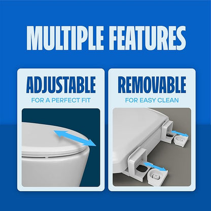Highcraft W4TSPR Round Plastic Toilet Seat Slow Close ? Easy Remove, White