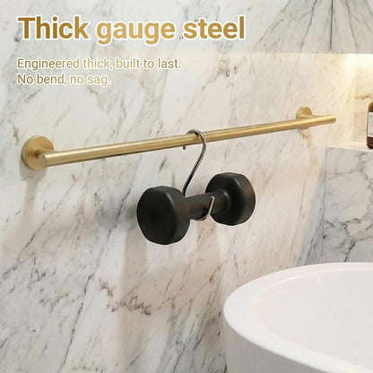 Brushed Gold 5-Piece Bathroom Hardware Set, Bathroom Accessories Set | SUS304 Stainless Steel, 24 inch Towel Bar, Towel Racks for Bathroom, Toilet Paper Holder Wall Mounted, Robe Towel Hooks
