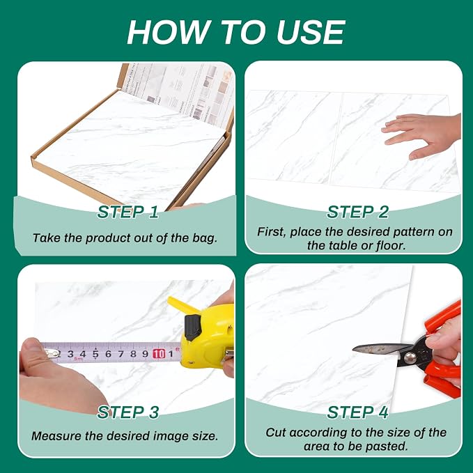 Peel and Stick White PVC Wall Panels for Backsplash 11.8" x 11.8", 12-Pack | Marble Look Tiles, Waterproof, Heat Resistant, Oil-resistant, Renter Friendly for Kitchen, Laundry, Bathroom (Not for Floor)