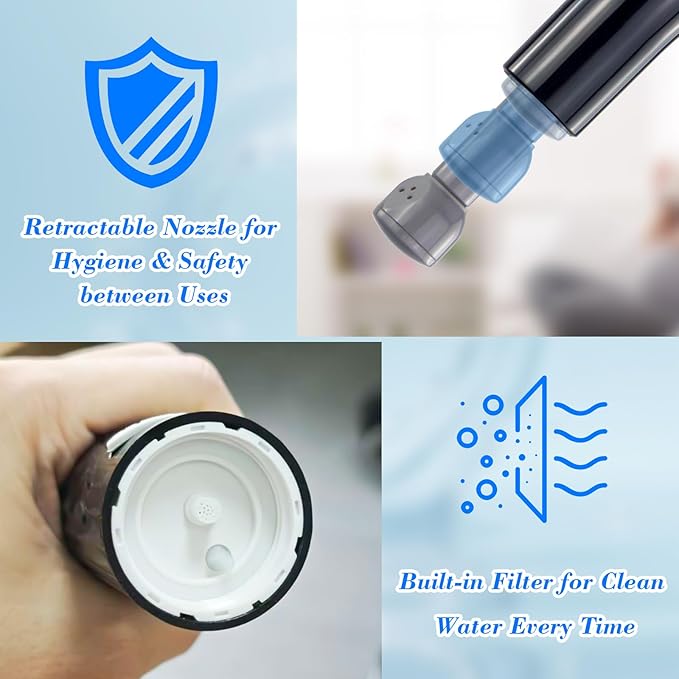 Portable Electric Travel Bidet - Collapsible Bottle 350-550ML, High Pressure Dual Spray Modes, IPX7 Waterproof, Rechargeable, for Personal Hygiene/Baby/Elderly Care