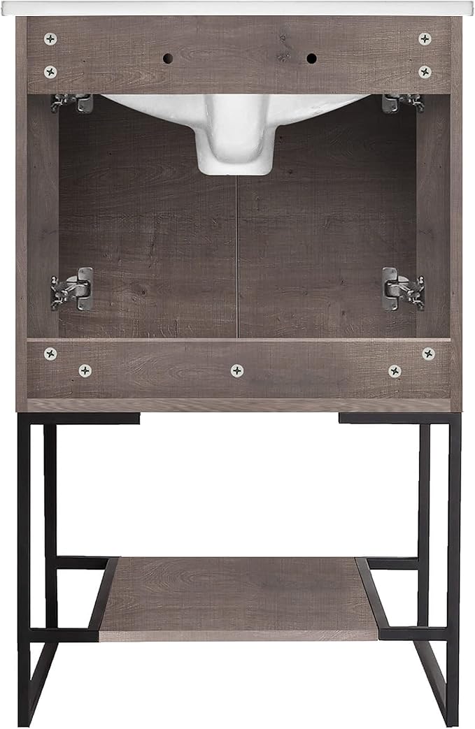 20 Inch Bathroom Vanity with Sink - Modern Knob Free Design, Elegant Space-Saving Solution for Your Bathroom - Durable, Bathroom Vanities for a Contemporary Look - Urbania Collection