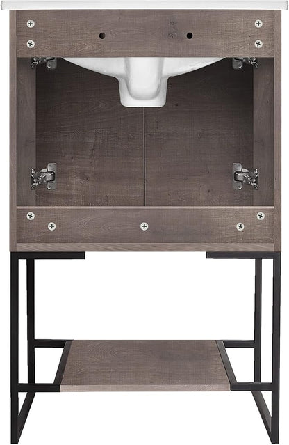 20 Inch Bathroom Vanity with Sink - Modern Knob Free Design, Elegant Space-Saving Solution for Your Bathroom - Durable, Bathroom Vanities for a Contemporary Look - Urbania Collection