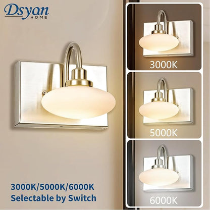 36in Brushed Nickel LED Vanity Light Fixtures,5-Light Brushed Nickel Bathroom Light Fixture,Bathroom Light Over Mirror, Modern Vanity Lights for Bath,3000K-6000K, Dimmable