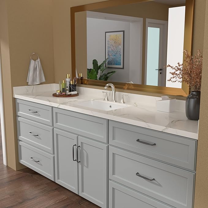 Lordear Undermount Rectangle White Porcelain Ceramic Bathroom Vanity Sink 20x15 Inch with Overflow