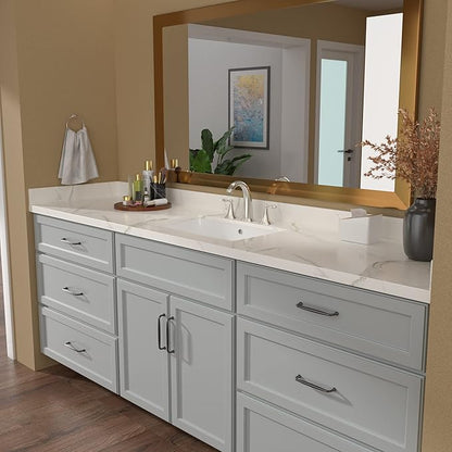 Lordear Undermount Rectangle White Porcelain Ceramic Bathroom Vanity Sink 20x15 Inch with Overflow