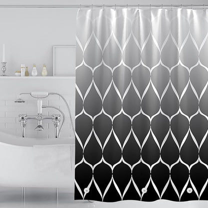 Black Shower Curtain Liner, 4G PEVA Shower Liner, Plastic Peva Waterproof Shower Curtains, 72x72 inch with Grommet Holes 3 Magnetic Weights