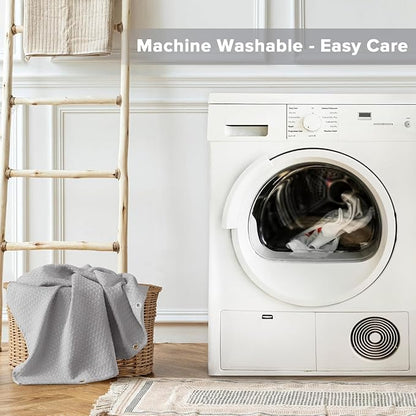 Madison Park Arbor Waffle Long Shower Curtain for Bathroom, 72 x 78, Grey | Adds Privacy, Machine Washable, Farmhouse, OEKO-TEX Certified Bathroom Curtain, 3M Scotchgard Moisture Management