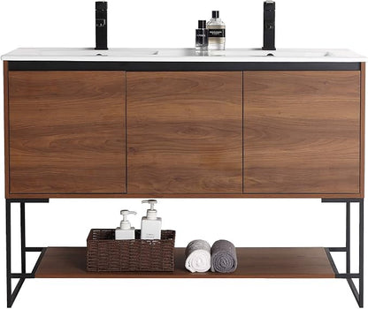 48 Inch Bathroom Vanity with Sink - Modern Knob Free Design, Elegant Space-Saving Solution for Your Bathroom - Durable, Bathroom Vanities for a Contemporary Look - Urbania Collection