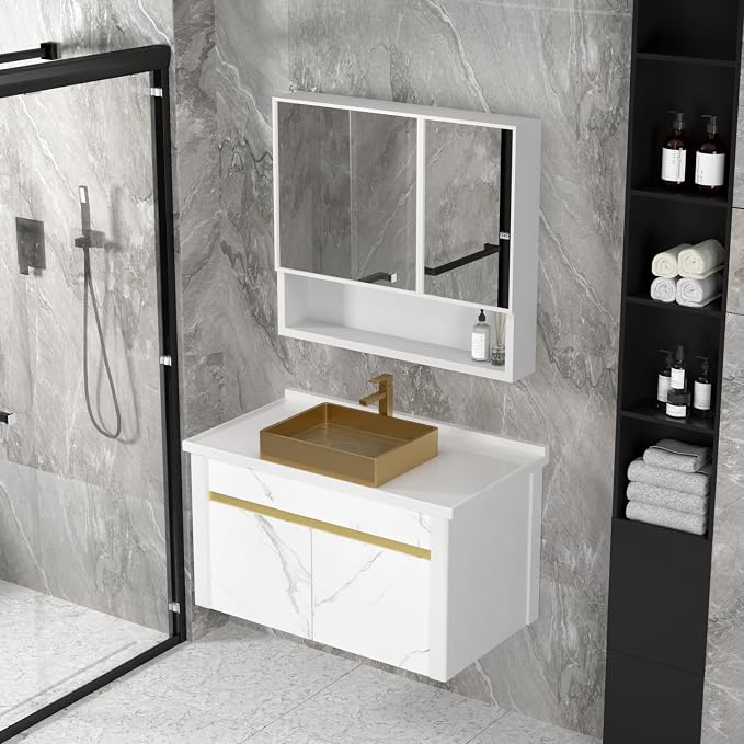 Gold Vessel Sink Stainless Steel - Fulorni 19"x15" Bathroom Vessel Sink Gold 16 Gauge Nano Titanium Plating Above Counter Rectangle Vanity Lavatory Bath Sink Basin