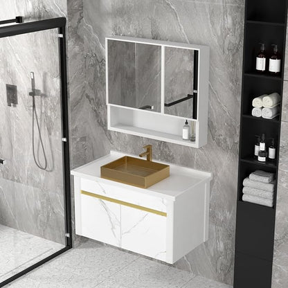 Gold Vessel Sink Stainless Steel - Fulorni 19"x15" Bathroom Vessel Sink Gold 16 Gauge Nano Titanium Plating Above Counter Rectangle Vanity Lavatory Bath Sink Basin