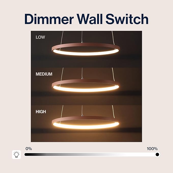 JONATHAN Y 15.75" Matte Pink Modern Integrated LED Pendant Light, Dimmable Round Hoop Chandelier for Kitchen Island, Dining Room, Adjustable Height Metal Hanging Light (JYL7202B)