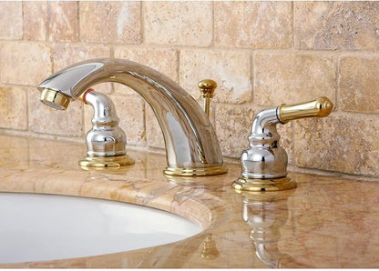 Kingston Brass KB968 Magellan II Widespread Lavatory Faucet 8-Inch to 16-Inch Centers, Brushed Nickel